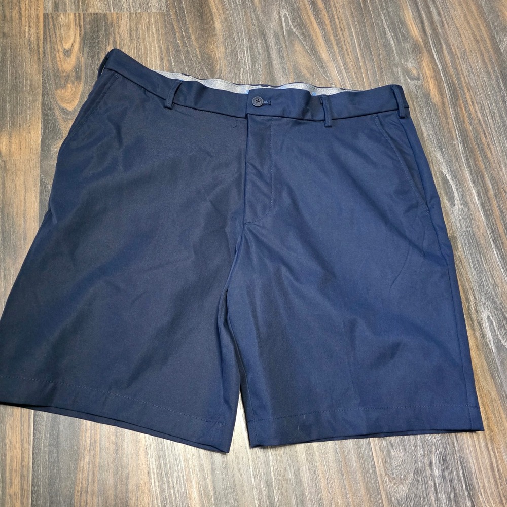 IZOD Saltwater Stretch Navy Blue Golf Shorts Mens 36W 9.5 Inseam 46IZSHC40R410